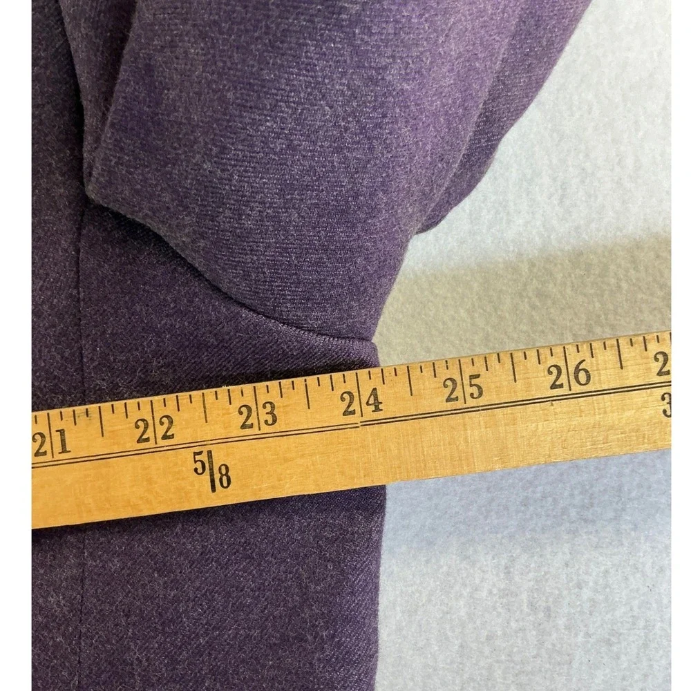 Tallia Blazer Mens 50R Purple Elbow Patches Rainbow Plaid Lining Sport Coat